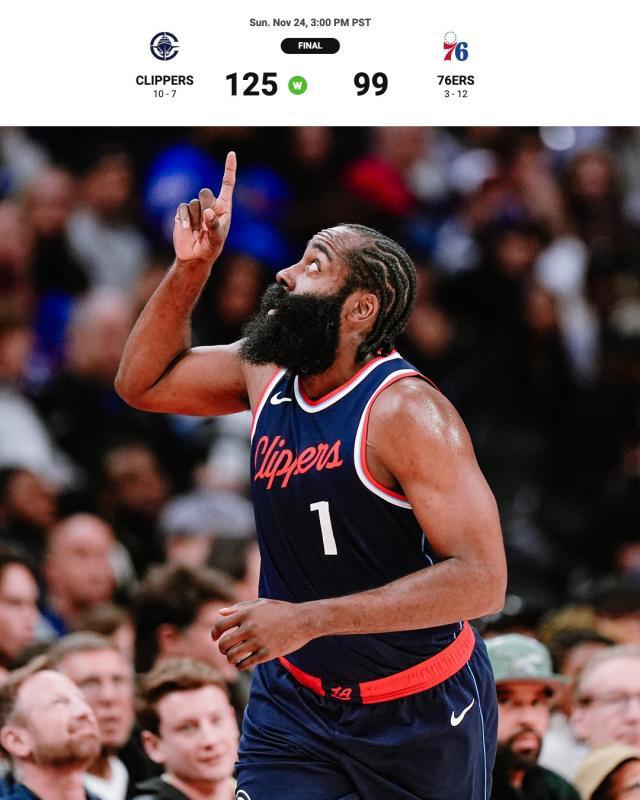 开云平台-26分大胜让费城球迷倒戈 哈登率快艇豪取五连胜